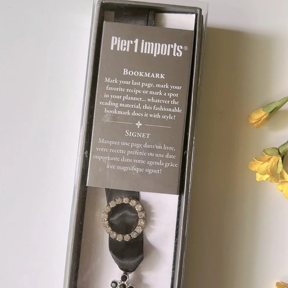 Pier 1 Chandelier Ribbon Bookmark Black